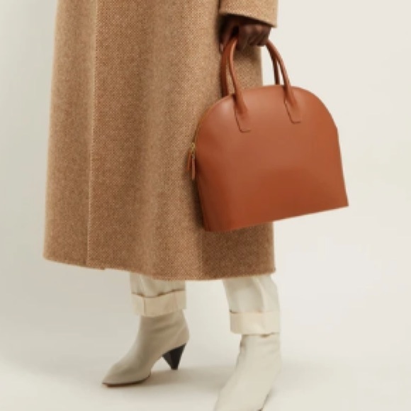 MANSUR GAVRIEL Top Handle Rounded Leather Bag - Picture 2 of 10